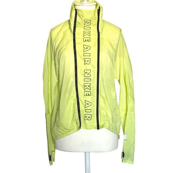 Nike Air Full Zip Running Windbreaker Women's Jacket Neon Size S - Picture 3 of 12
